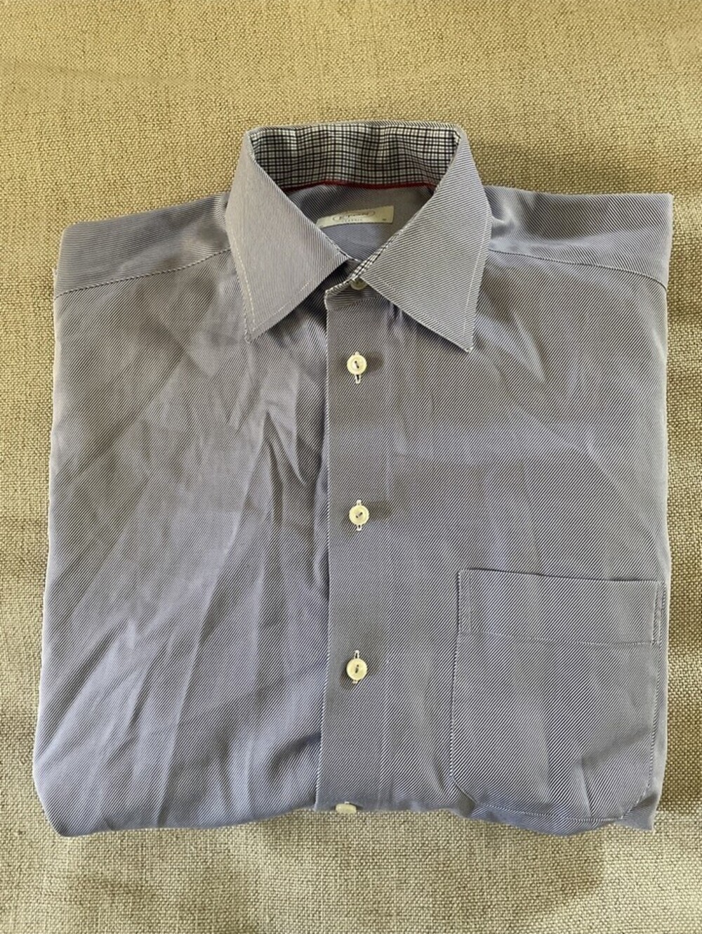 ETON Classic Fit Blue Long Sleeve Button Down Dress Shirt L